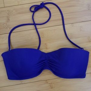 VS BANDEAU blue bikini top 32D Victoria's secret